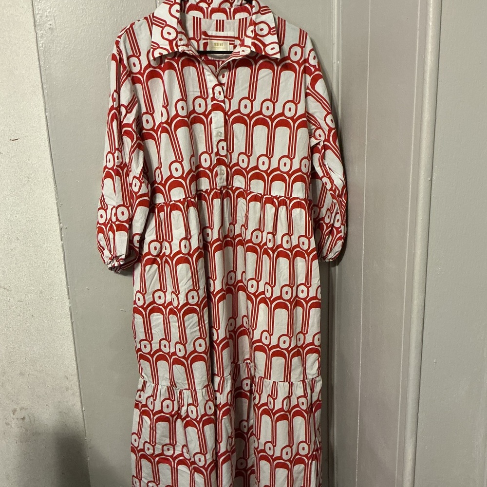 Anthropologie Red and White Kids Nightgown
